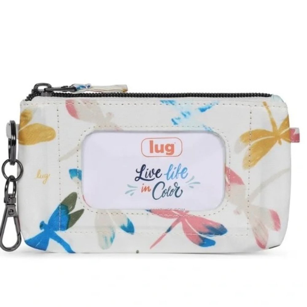 NWT Lug Metro XL ID Pouch - Dragonfly Multi Print